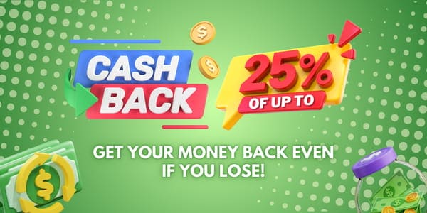 Lucky Starz daily bonus and rebate promo banner artwork